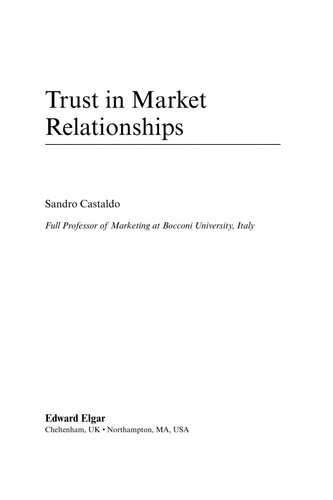 Trust in Market Relationships