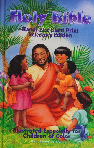 King James Version Children of Color Giant Print Hand Size Red Letter Bible Hardcover