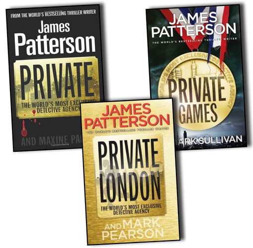James Patterson, Private, Private London, & Private Games Collection 3 Books Set