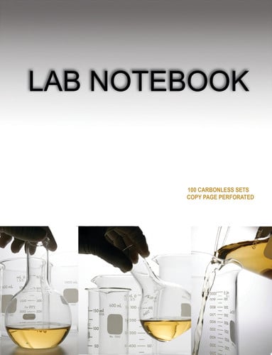 Lab Notebook Spiral Bound 100 Carbonless Pages (Copy Page Perforated) Carbonless Pages-Copy Page Perforated