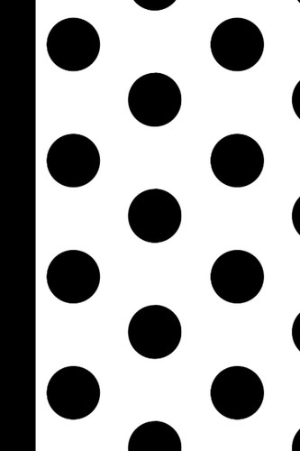 Notebook | Lined Paperback Journal | 6 x 9 Inches | 120 Pages | Black and White Polka Dots