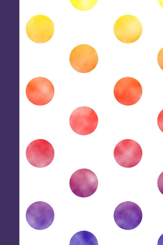 Notebook | Lined Paperback Journal | 6 X 9 Inches | 120 Pages | Rainbow Polka Dots