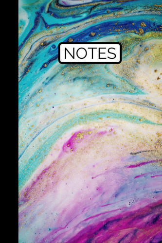 Notes: Lined Paperback Journal | Notebook | 6 x 9 Inches | 120 Pages | Colorful | Jewel Tones | Blue and Purple