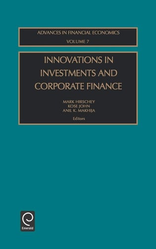 Innovations in Investments and Corporate Finance