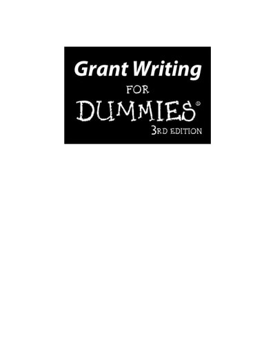 Grant Writing For Dummies