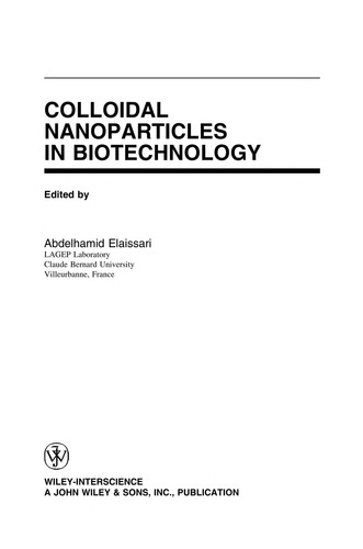 Colloidal Nanoparticles in Biotechnology