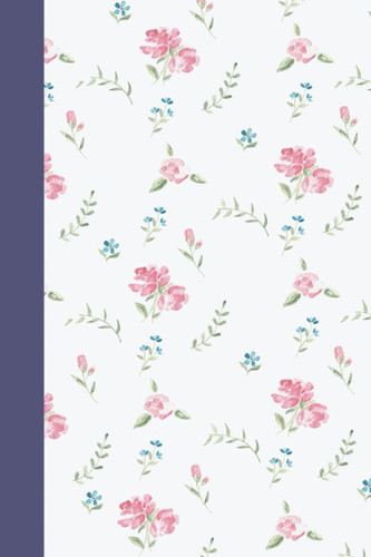 Notebook | Lined Paperback Journal | 6 x 9 Inches | 120 Pages | Pink Flowers | Floral