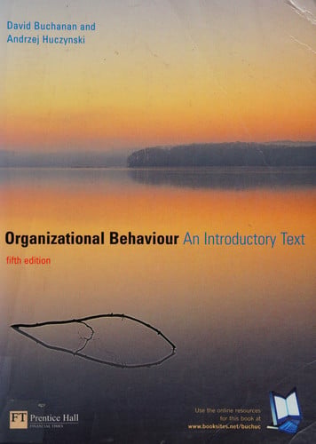 Organizational Behaviour An Introductory Text