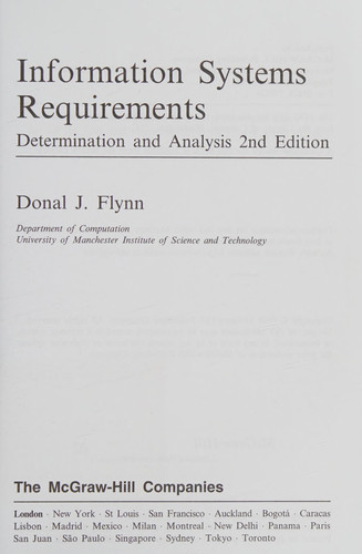 Information Systems Requirements Determination and Analysis