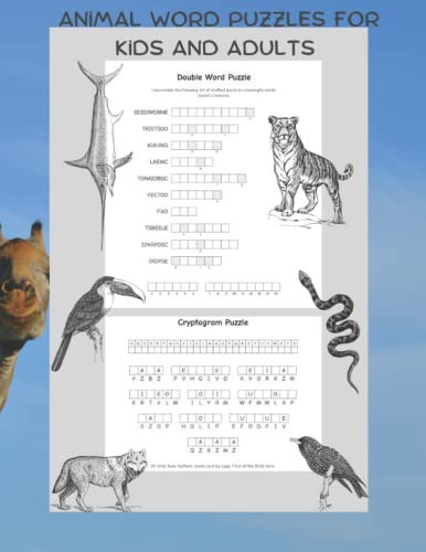 Animal Word Puzzles for Everyone