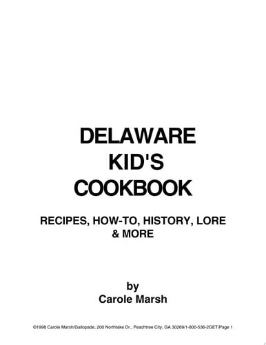 Cover of Delaware Kid's Cookbook