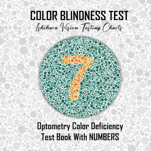 COLOR BLINDNESS TEST , Ishihara Vision Testing Charts: Optometry Color Deficiency Test Book With NUMBERS
