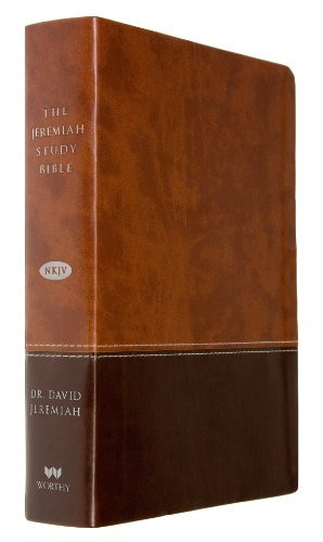 The Jeremiah Study Bible, NKJV: Dark & Medium Brown LeatherLuxe® What It Says. What It Means. What It Means For You.
