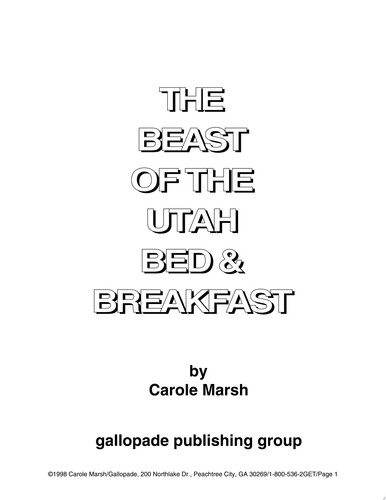 Cover of The BEAST of the Utah Bed & Breakfast! (Carole Marsh Utah Books)