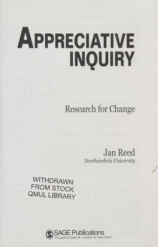 Appreciative Inquiry: Research for Change
