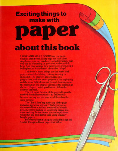 Cover of Exciting things to make with paper