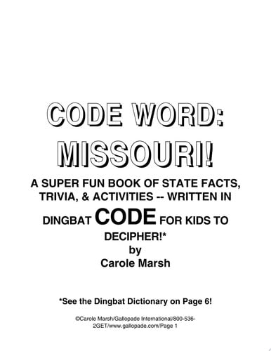 Cover of Missouri Dingbats! Book 1