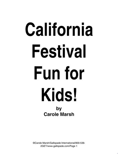Cover of California Festivals! (Carole Marsh California Books)