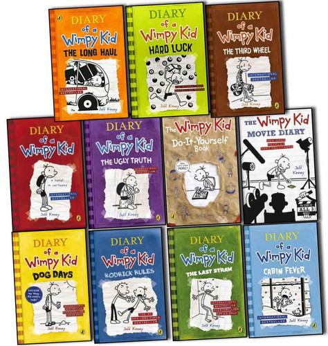 Diary of a Wimpy Kid Collection 11 Books Set Pack by Jeff Kinney RRP: £90.97 (The Long Haul, Hard Luck, The Third Wheel, Cabin Fever, The Ugly Truth, Dog Days, The Last Straw, Rodrick Rules, Do-It-Yourself Book, The Wimpy Kid Movie Diary)