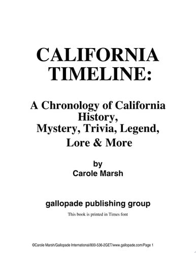 Cover of California Timeline
