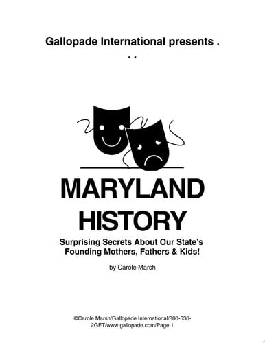Cover of Maryland History!