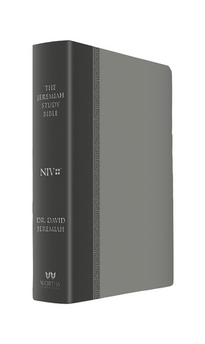 The Jeremiah Study Bible, NIV: (Gray w/ burnished edges) LeatherLuxe® What It Says. What It Means. What It Means for You.