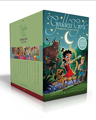 Goddess Girls Sparkling Collection (Charm Bracelet Inside!) Athena the Brain; Persephone the Phony; Aphrodite the Beauty; Artemis the Brave; Athena the Wise; Aphrodite the Diva; Artemis the Loyal; Medusa the Mean; Pandora the Curious; Pheme the Gossip; Persephone the Daring; Cassandra the Lucky