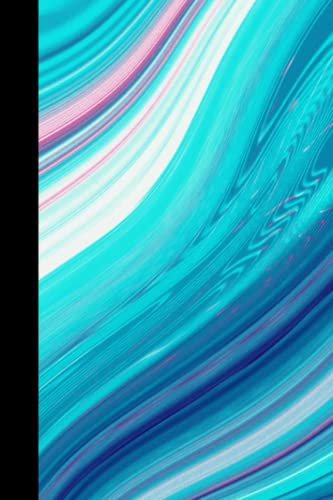 Notebook | Lined Paperback Journal | 6 x 9 Inches | 120 Pages | Blue | Colorful | Stripes