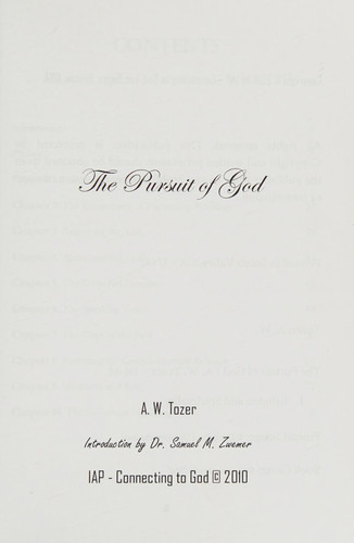 The Pursuit of God