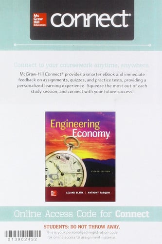 Connect Access Card for Engineering Economy
