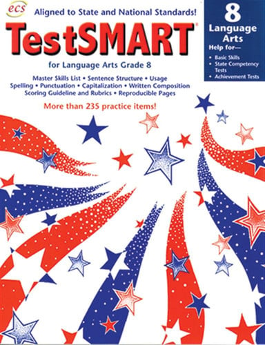 Cover of TestSmart for Language Arts Grade 8