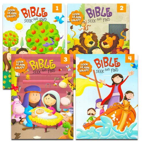 Cover of Bible Look and Find Books for Kids - Bundle with 4 Bible Search and Find Activity Books for Boys and Girls Featuring Classic Bible Stories Bible Activity Books for Kids