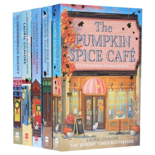 Dream Harbor Series by Laurie Gilmore 5 Books Collection Set (The Pumpkin Spice Cafe, The Cinnamon Bun Book Store, The Christmas Tree Farm, Strawberry Patch Pancake House & Gingerbread Bakery)