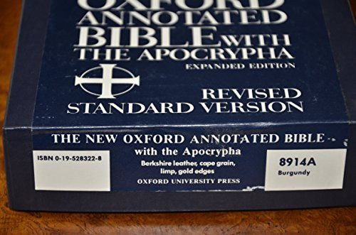 8914a Burg RSV New Oxford Annotated Bible W/Apocrypha Genuine Lea
