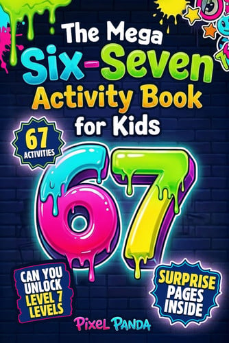 The Mega Six-Seven Activity Book for Kids: Hilarious Activities Inspired by the Viral 6 7 Trend to Keep Kids Busy, Laughing & Off Screens (Christmas, Easter, Birthday or Stocking Stuffer Gift)