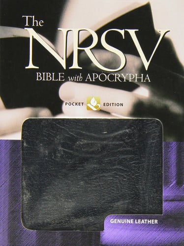 The New Revised Standard Version Bible with Apocrypha: Pocket Edition, Genuine Leather Black