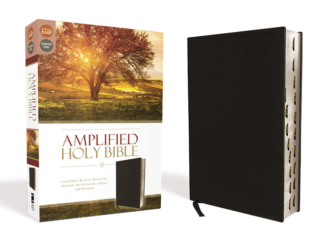 Amplified Holy Bible, Bonded Leather, Black, Thumb Indexed Captures the Full Meaning Behind the Original Greek and Hebrew