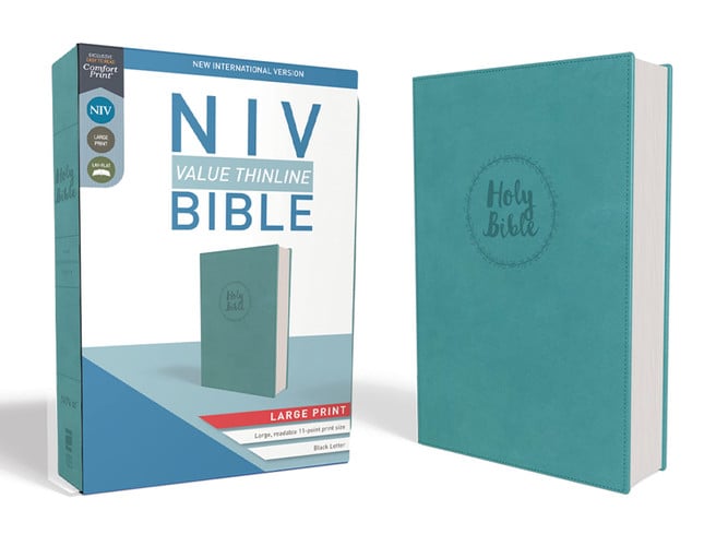 NIV Value Thinline Bible [Large Print, Blue]