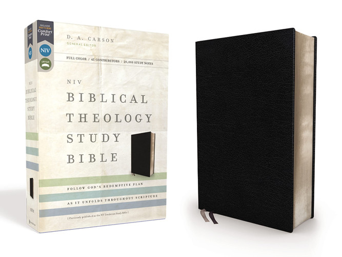 NIV, Biblical Theology Study Bible, Bonded Leather, Black, Comfort Print Follow God's Redemptive Plan As It Unfolds Throughout Scripture