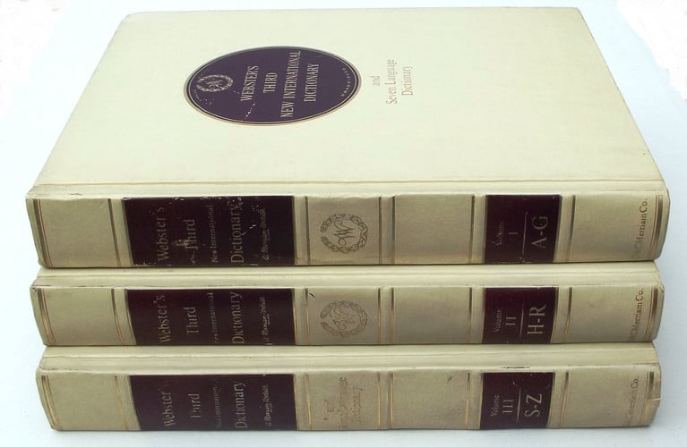 Webster's Third New International Dictionary of the English Language S to Z; Britannica world language dictionary