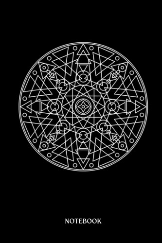 Mandala Notebook: Sacred Fractal Geometry Mandala Hight Vibe Art Yoga Mantra | 6" X 9" 120 Pages Wide Ruled Lined Notebook With Bohemian Mandala.