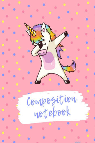Sonia bookstore| unicorn girl notebook| composition notebook| writer notebook| 6x9 notebook| 120 pages