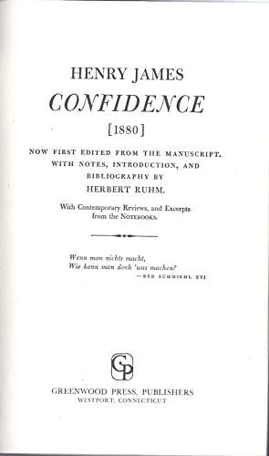 Cover of Confidence, 1880