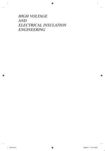 High Voltage and Electrical Insulation Engineering
