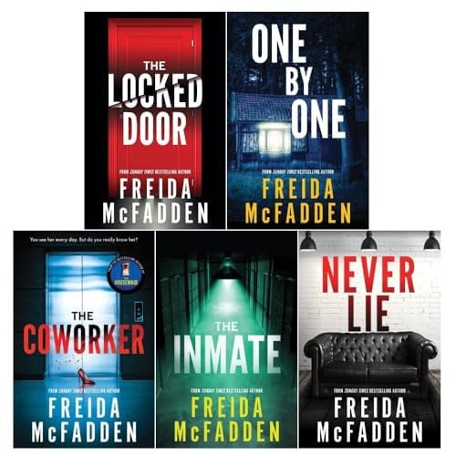 Freida Mcfadden 5 Books Collection Set (never Lie, The Locked Door, The Coworker, The Inmate, One By One)