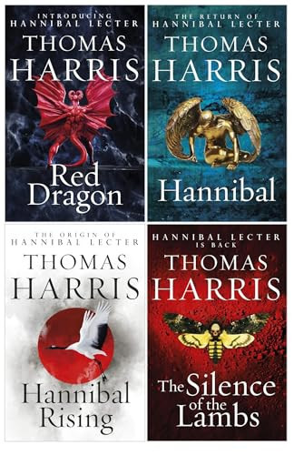 Thomas Harris Hannibal Lecter Series 4 Books Collection (red Dragon, Hannibal, Silence Of The Lambs, Hannibal Rising) (new Covers)