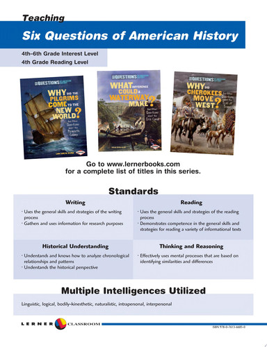 Cover of Teaching Guide for Six Questions of American History