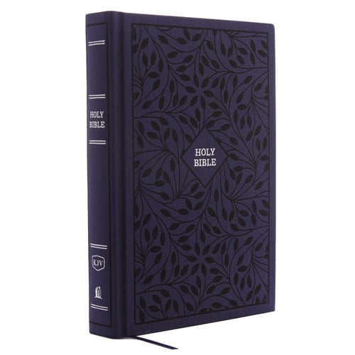 KJV Holy Bible, Giant Print Center-Column Reference Bible Blue Cloth Over Board 53,000 Cross References, Red Letter, Comfort Print