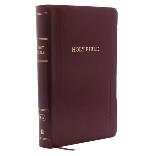 KJV Reference Bible Personal Size Red Letter Edition [Giant Print, Burgundy]
