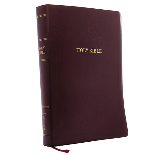KJV Reference Bible Indexed Red Letter Edition [Super Giant Print, Burgundy]